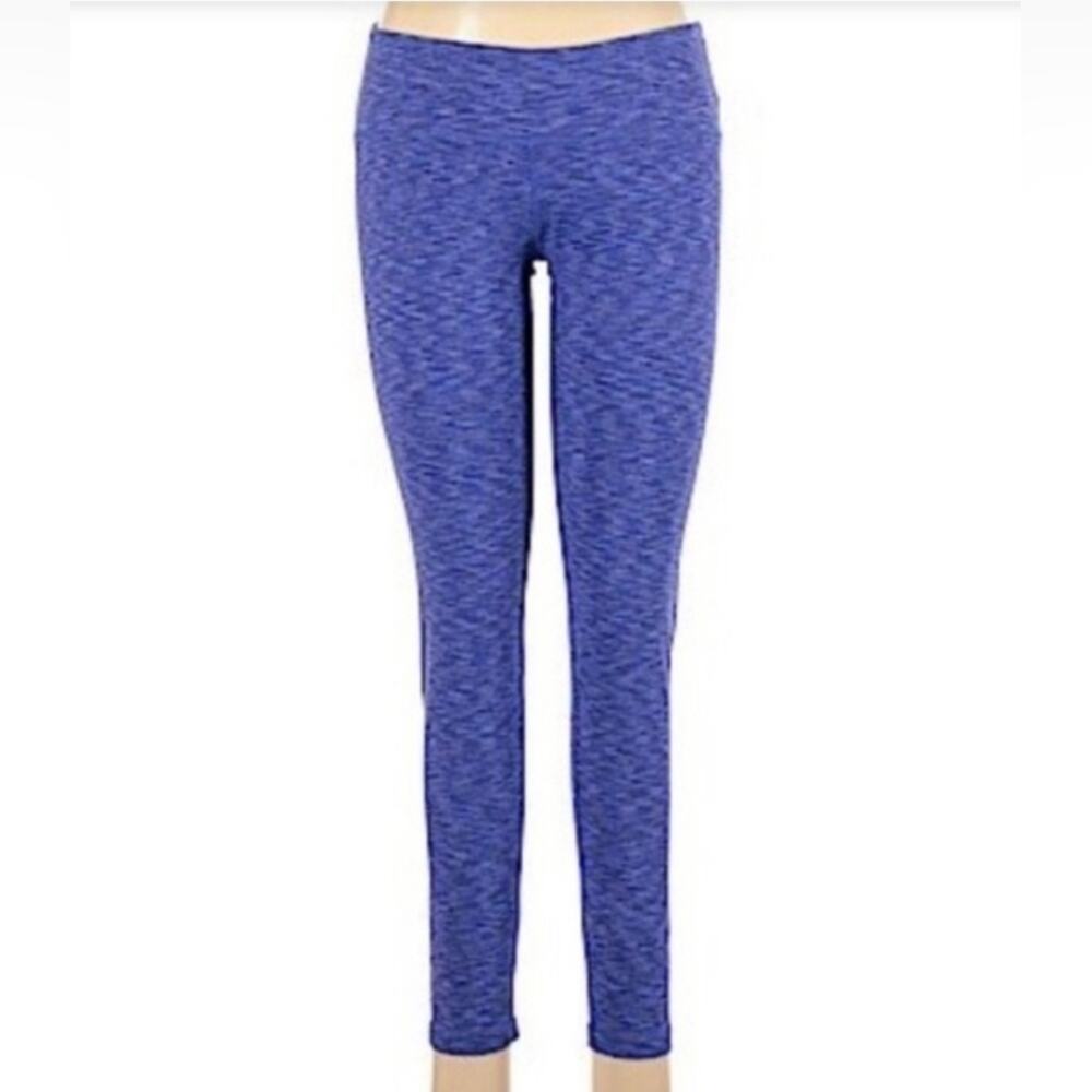 Tuff Athletics Size Large Leggings Heather Blue Hidden zipper pocket